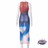 See through maxi dress