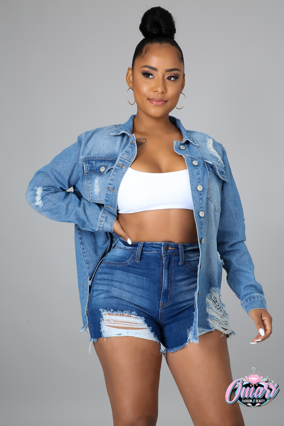 Too bad to be good jean jacket