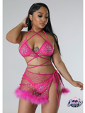 Sneaky girl skirt set.